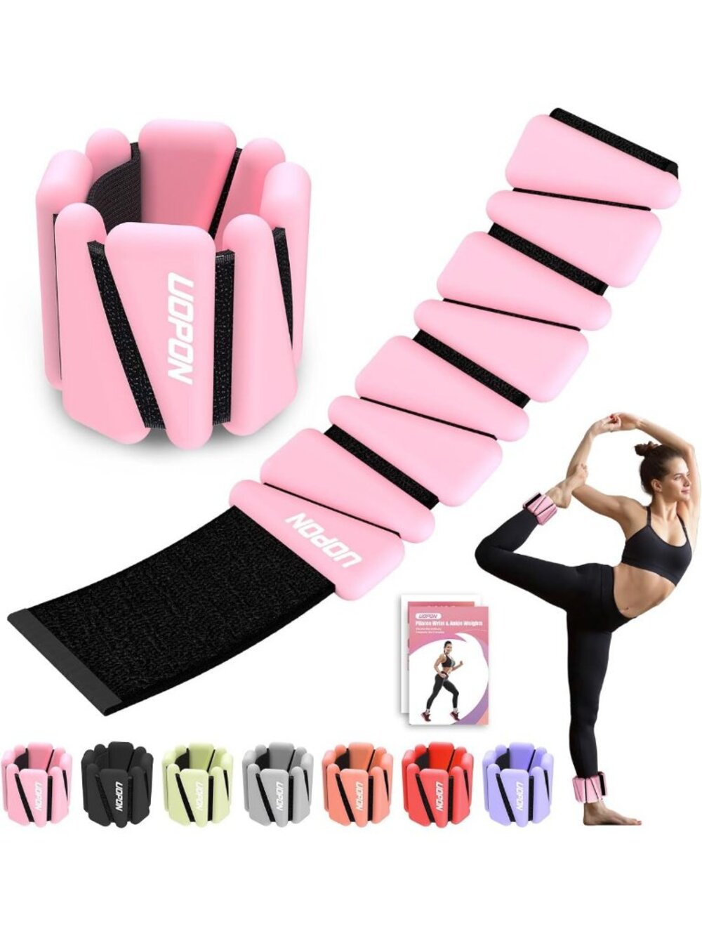 Adjustable Silicone Wrist & Ankle Weights Set of 2 for Women - Fitness Training